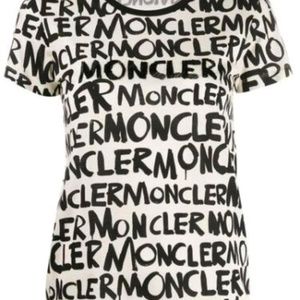 Moncler Women's Graffiti Logo T-shirt (Moncler all over!)